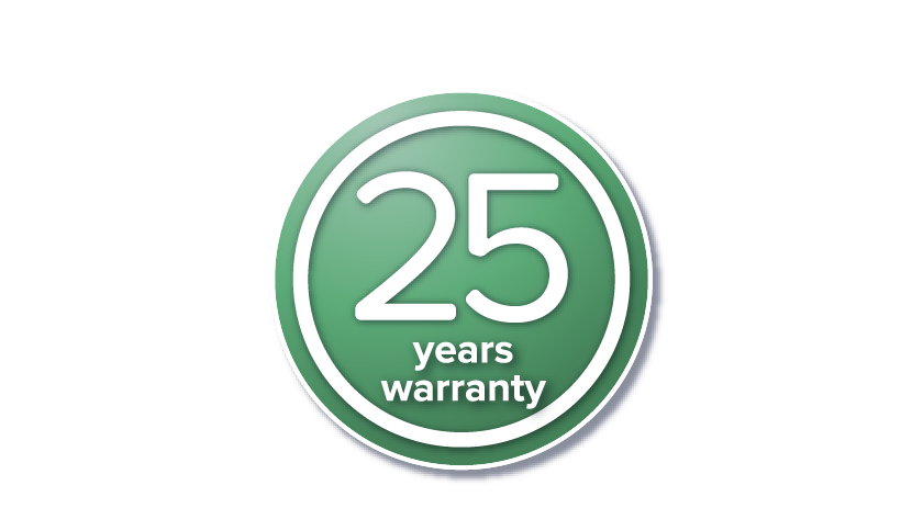 25 years warranty icon