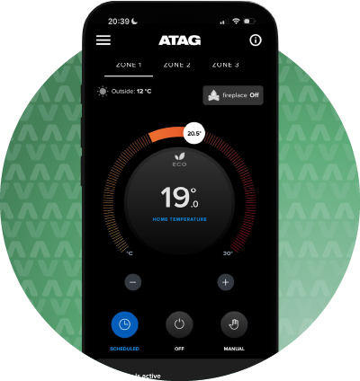 smart phone showing ATAG app